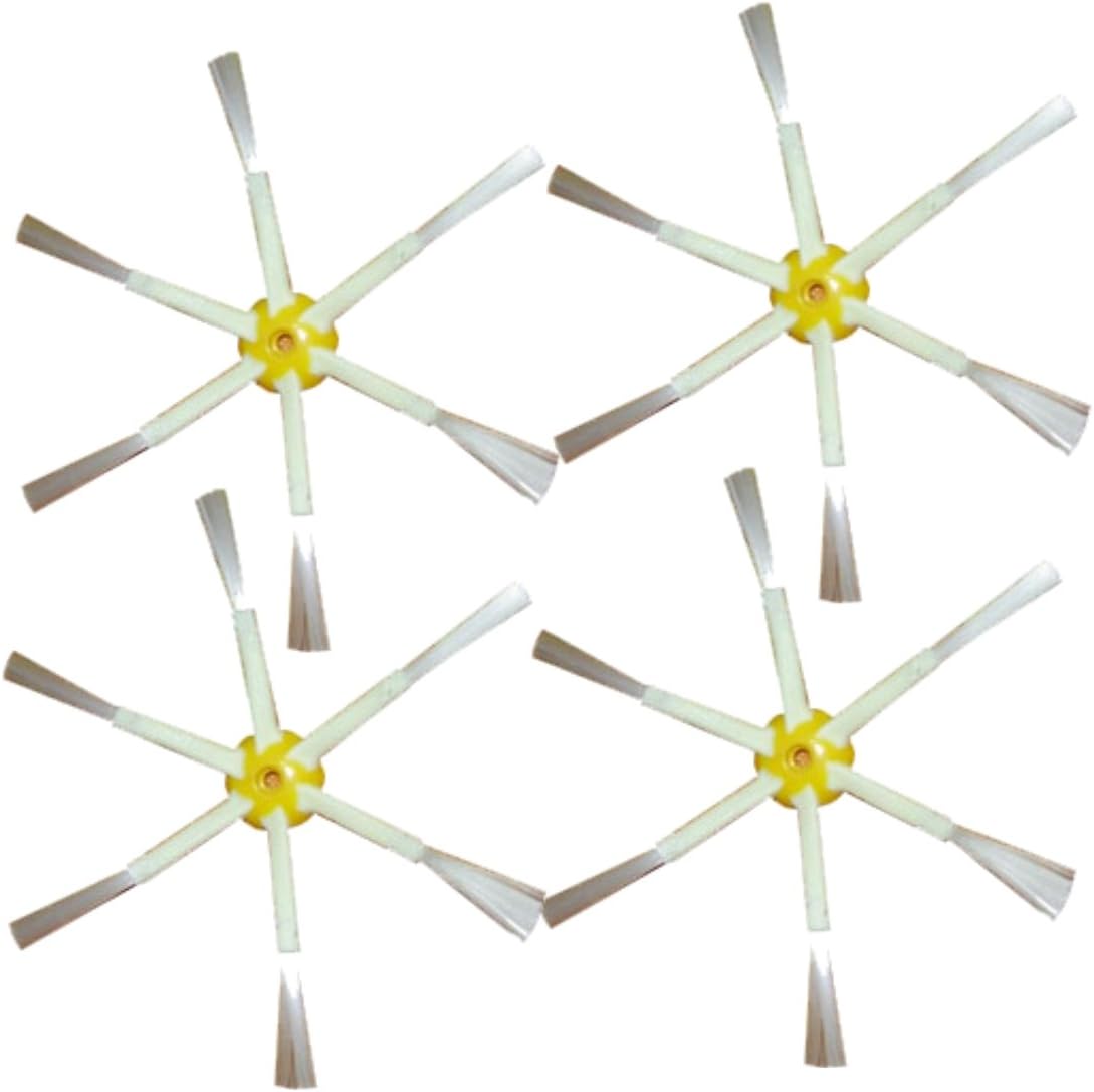 ROBOMARKET® KIT 4 PCS 6 ARMS LATERAL BRUSHES FOR IROBOT ROOMBA 500 600 700 505 510 520 521 530 531 532 533 534 535 536 537 540 545 550 551 552 555 560 562 563 564 565 570 580 581 582 585 605 610 612 614 615 616 620 621 625 630 631 650 651 653 660 665 680 681 760 765 770 772 772e 774 775 776 780 782 782e 785 786 786p 790 SPARE PARTS