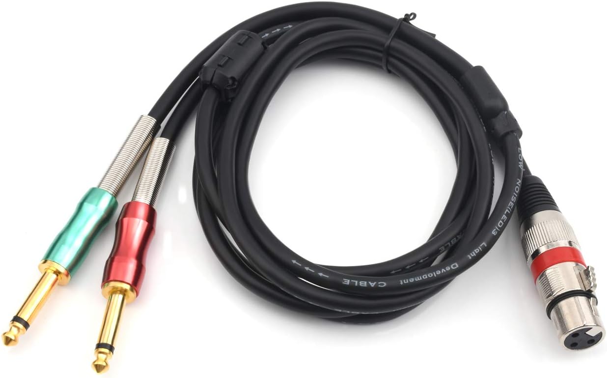 SiYear- XLR Female to 6.35mm 1/4 inch Mono male Audio Y Splitter Cable - Image 3