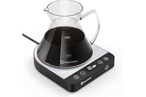 Coffee Mug Warmer for Desk, Maestri House Electric Mug Warmer with 5 Temperature Settings, 6-Level Timer, 4 Modes for Coffee, Candle, Milk and Tea, Portable Beverage Warmer for Home and Office