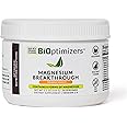 BIOptimizers Magnesium Breakthrough Drink Banana Mango - 8 Forms of Magnesium: Glycinate, Malate, Citrate, and More - Natural Sleep Supplement – 6 oz (30 Servings)
