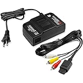 N64 Power Supply and Cable N64 AV Cable, N64 Power Supply, AV Composite Cable Video Cord & Replacement AC Adapter Set