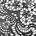 DII Vinyl Lace Placemats Stain Resistant, Set of 6, Black 6 Piece