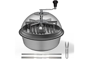AC Infinity Bud Leaf Bowl Trimmer 16", Clear Visibility Dome with Sharp Stainless Steel Blades, for Twist Spin Cutting Leaves