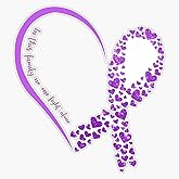 Awareness Ribbon. Purple. Sticker Vinyl Decal Car Laptop Wall Window Bumper Sticker 5"