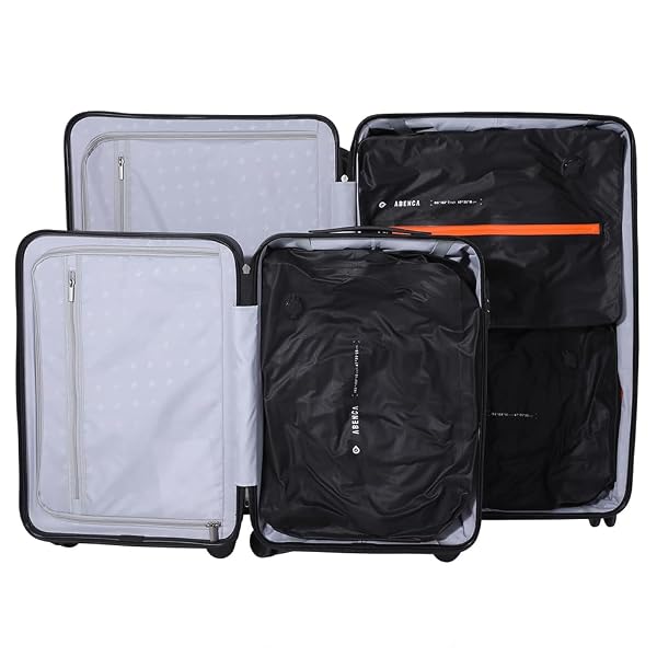 ABENCA VACUUM STORAGE BAGS FOR TRAVEL WITH WIRELESS PUMP, FINDER TAGS, COMPRESSION SPACE SAVER BAGS, REUSABLE VACUUM SEAL PACKING CUBE FOR SUITCASES AND BACKPACK.A