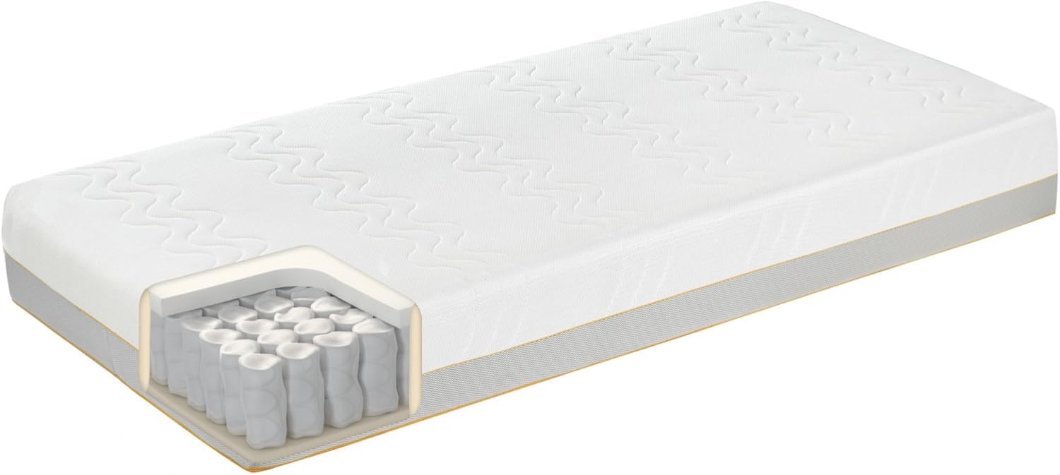 Dormeo Options Hybrid, Memory Foam and Pocket Sprung Mattress, Firmness Medium/Firm, Size Double, White, UK Double 135 x 190 - Image 4
