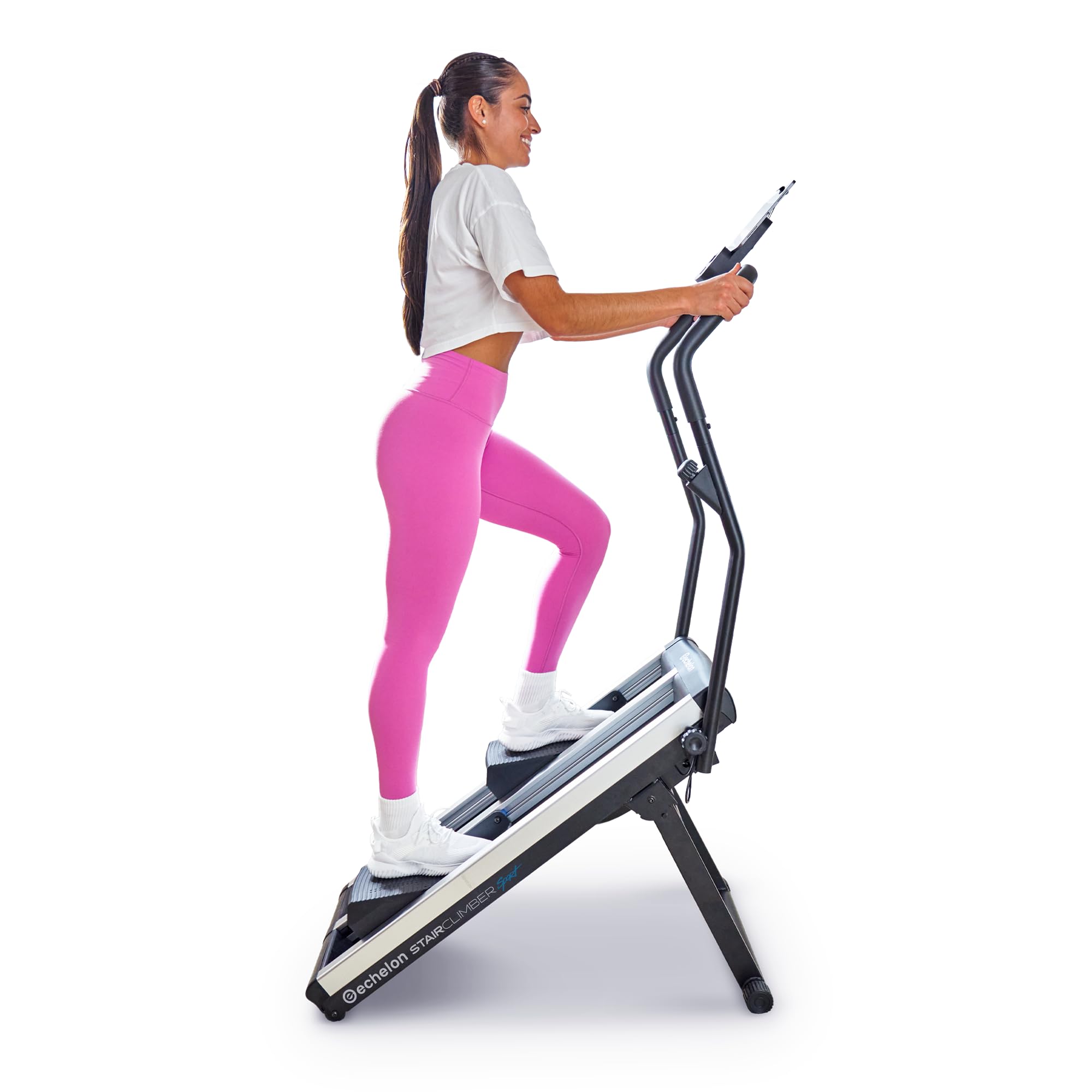 Photo 1 of ***MAJOR DAMAGE - INCOMPLETE - SEE PICTURES***
Echelon Stair Climber Sport for Low Impact Cardio at Home – Foldable Design, 3 Incline Levels, Adjustable Resistance, 3 inch Display, Bluetooth, 2 Handle Positions (Battery Powered)