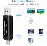 AIYEEN 4-in-1 USB C SD Card Reader Dual Slot OTG Adapter for Micro SD TF (Black) view 3