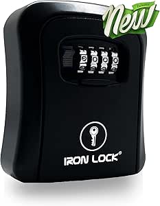Amazon.com: Iron Lock® - Key Lock Box Wall Mount for Keys 4 Digit ...