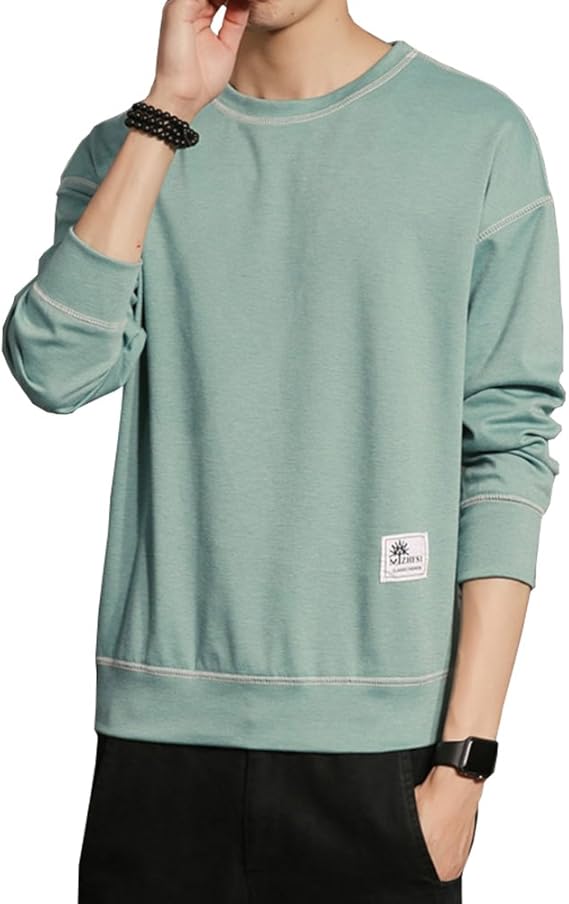 Amazon Cartoden Tシャツ 春服 長袖 メンズ クルーネック スタイリッシュ ゆったり 無地 大きいサイズ Tシャツ カットソー 通販