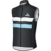 CEROTIPOLAR Men's Cycling Vest with 3 Reflective Tape Cargo Pockets, Micro Softshell Windproof Bike Vest