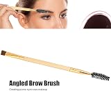 Brrnoo Double Ended Eyebrow Brush Angled Spoolie Wood Handle Makeup Tool view 2