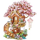 LUOGFYNI Mini Bricks Japanese Sakura Tree House Building Set, Cherry Blossom Tree Creative Architecture, Home Decor or Idea Gifts for Adults and Kids, Mini Particles 1149 PCS -1381