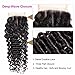 Human Hair Lace Closure 18 Inch Deep Wave Closure Only 3 Part Brazilian Hair Deep Curly Closure 4