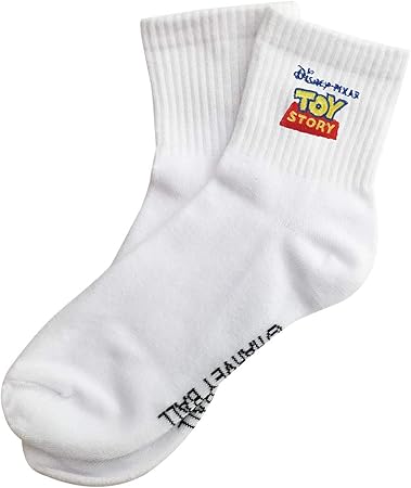 Amazon Co Jp ディズニー ワンポイント刺繍ソックス トイ ストーリー ロゴ 約23 25 Awds5629j おもちゃ