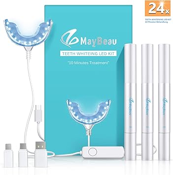 Teeth Whitening Kit Zahnaufhellung Set Bestope Hochwertig 24x Led