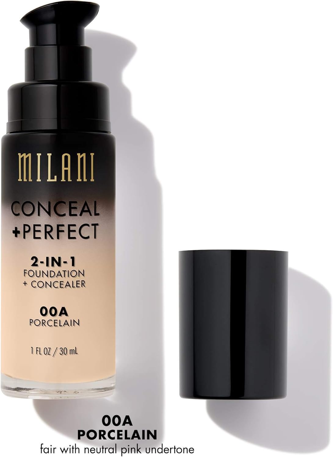 Milani 2-In-1-Foundation +Concealer-Porcelain, 30 ml (Pack of 1) - Image 3