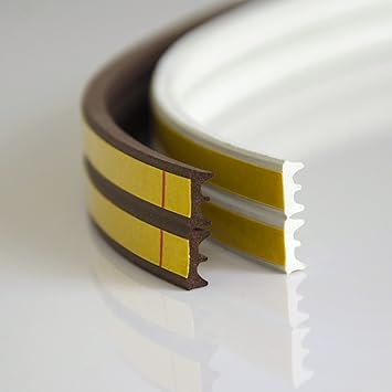 12m GUMMIDICHTUNG 9 x 4mm weiss weiß E Profil selbstklebend Fensterdichtung Türdichtung Gummi Dichtung Dichtungsband Profildi
