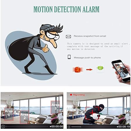 Amazon.com : Mopora WiFi Indoor Hidden Camera Wall Clock, 1080P Remote View, and Motion Detection Monitor Your Home and Office : Camera & Photo