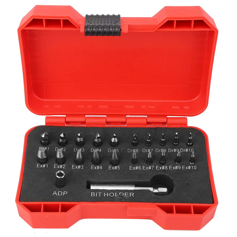 Socket Adapter Screw Remover Set, HSS Screw Extractor Set, DR/EX Damaged Screw Broken Screw Damaged Bolts for Removing
