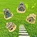 Buytra Fairy Garden Accessories Miniature Fairy Garden Stone House for Miniature Garden Ornaments Dollhouse Decor, Set of 4
