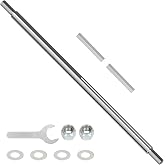 XIKOBY 40 Inch Go Kart Axle Kit for ATV Quad 4 Wheeler Dune Buggy Parts | Heavy Duty Go Kart Rear Axle Shaft with 1" Diameter 1/4" Keyway, 3/4" Step Down for DIY Go Cart Manco Murray Parts, Steel