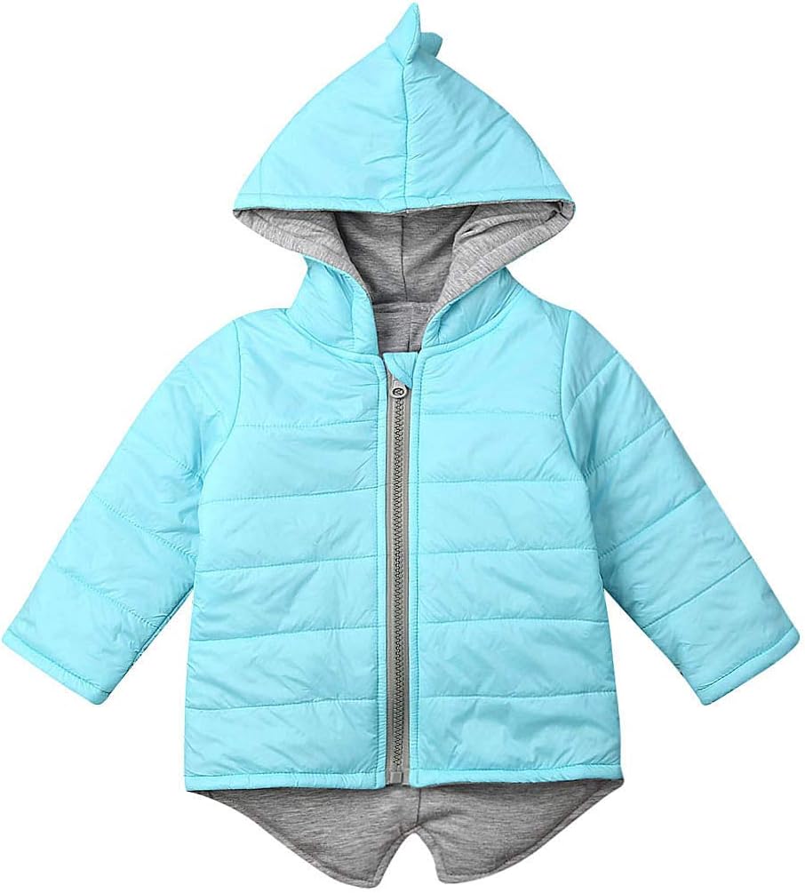 Toddler Baby Girl Hoodies Vest Outwear 3D Dinosaur Sleeveless Waistcoat Warm Jacket