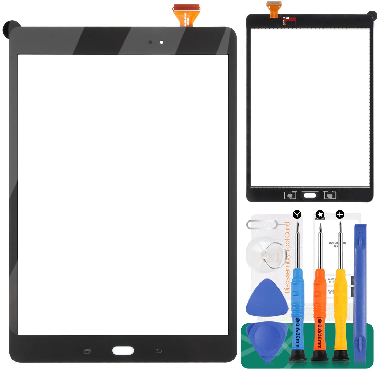 SRJTEK Screen Replacement For Samsung Galaxy Tab A 9.7'' SM-T550 SM-T555 T550 T555 Touch Screen Digitizer Glass Assembly Kits(Not Lcd Screen)