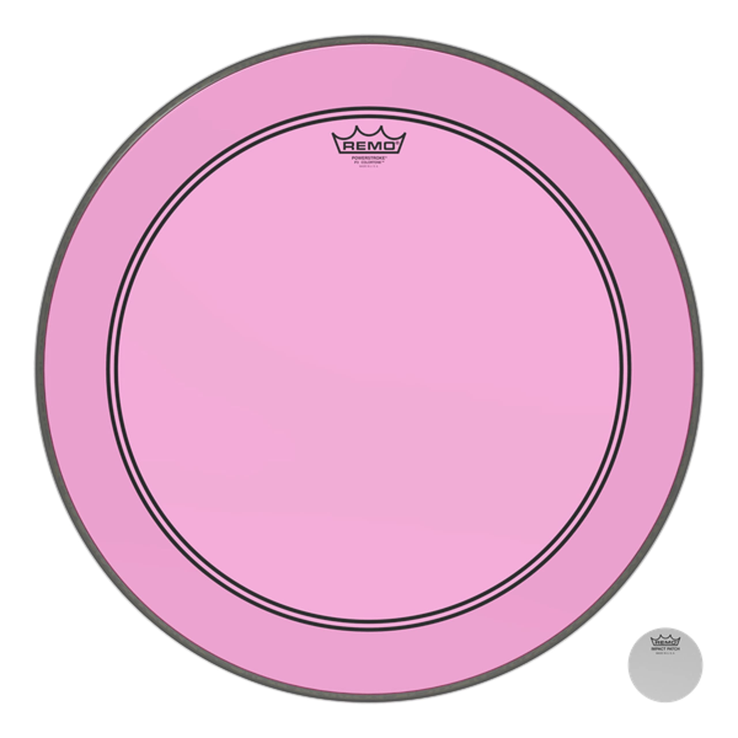 Remo Colortone Powerstroke 3 Clear Drum Head 22 Inches P3-1322-CT-PK Pink