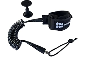 SIXPACK ACTION Bodyboard Wrist Leash 4ft 6mm Coils, Adjustable Wrist Cuff for Kids and Teenagers, Wrist Sized Approx 140mm-200mm