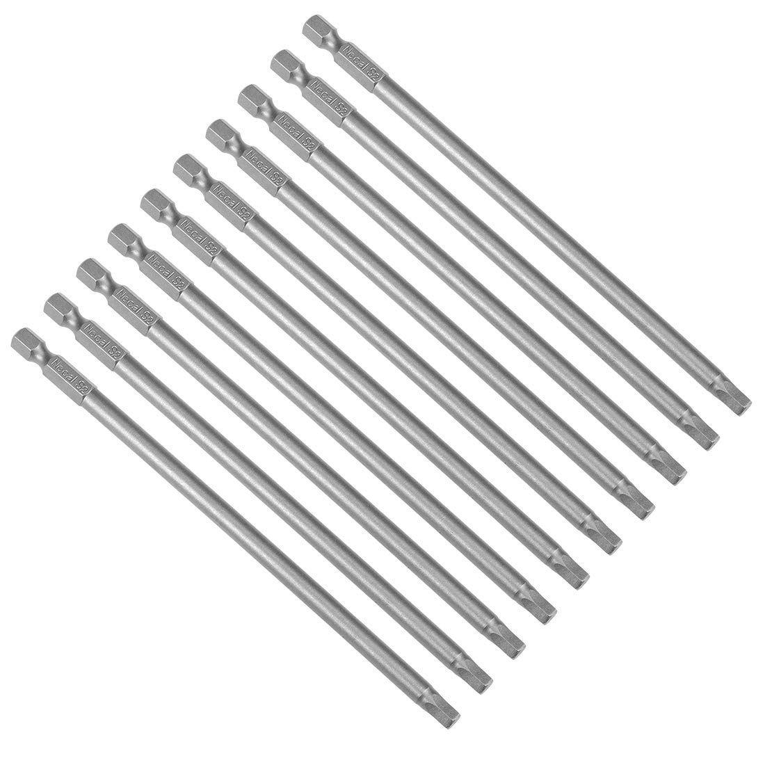 sourcing map 10 Pcs H5 Magnetic Hex Head Screwdriver Bits, 1/4 Inch Hex Shank 5.9-inch Length S2 Power Tools