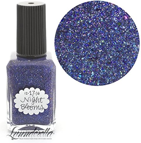 Lynnderella Limited Edition Christmas Advent Nail Polish Navy Blue Shimmerella—December 17-Night Blooms