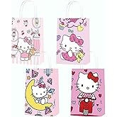 anyilon 16 Pcs Cartoon Birthday Party Favor Bags, Cute Paper Gift Bags, Birthday Party Candy Snack Bag