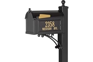 Whitehall Products 16536 Deluxe Mailbox Package, Black
