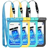 Waterproof Phone Pouch, IPX8 Universal Waterproof Case Underwater Dry Bag 4-Pack Compatible for iPhone XS Max/XS/XR/X/8, Galaxy S9/S9P/S8/Note 9/8, Google/HTC up to 6.5