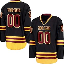 Pullonsy Black Customized Ice Hockey Jersey for Men