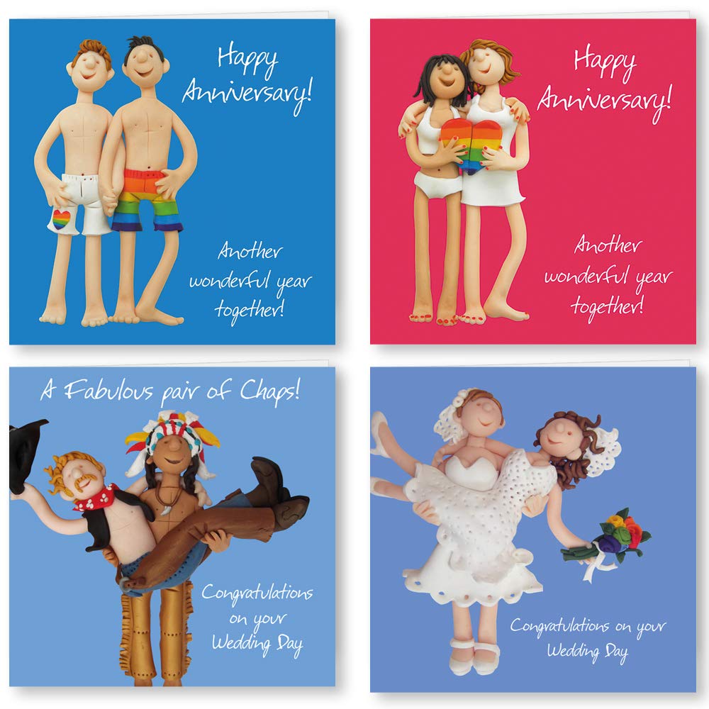 4 One Lump or Two LGBT Wedding and Anniversary Cards