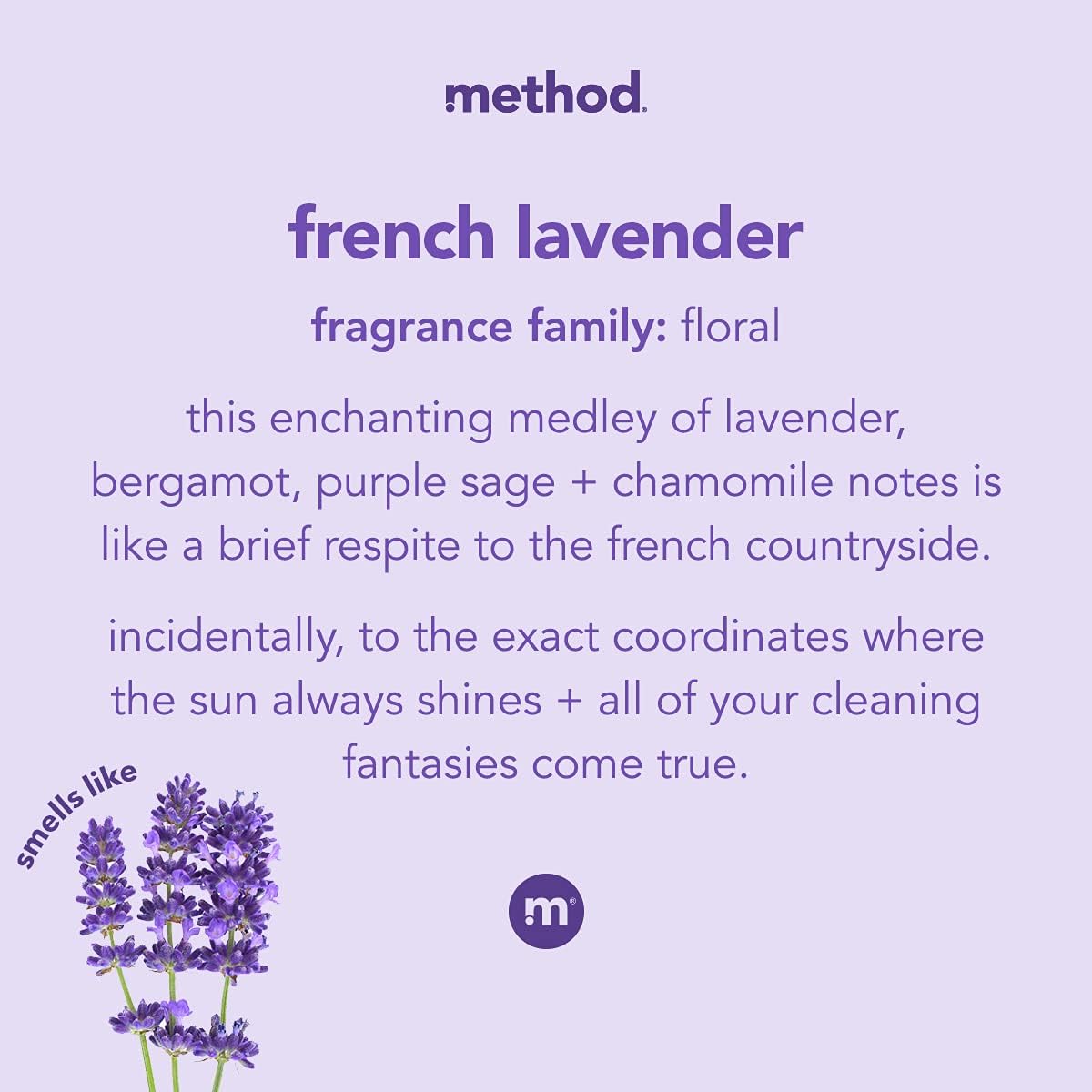 Method All-Purpose Cleaner Spray, Plant-Based and Biodegradable Formula Perfect for Most Counters, Tiles, Stone, and More, French Lavender Scent, 828 ml Spray Bottles, 8 Pack, Packaging May Vary: Health & Personal Care
