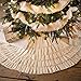 Creme Burlap Ruffled Tree Skirt 48