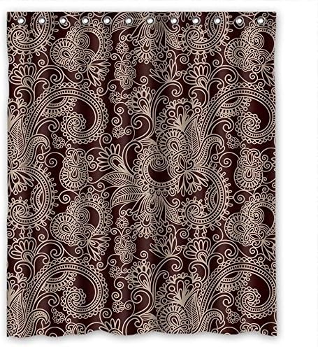 Paisley Shower Drape Polyester Best For Husband Him Husband Girls Couples. Anti Bacterial Width X Height / 60 X 72 Inches / W H 150 By 180 Cm(fabric)