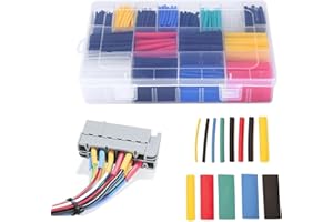 580 Pieces Heat Shrink Tubing Kit, Carbon Steel Material, Black, with Storage Case for Electrical Insulation and Wire Repairs