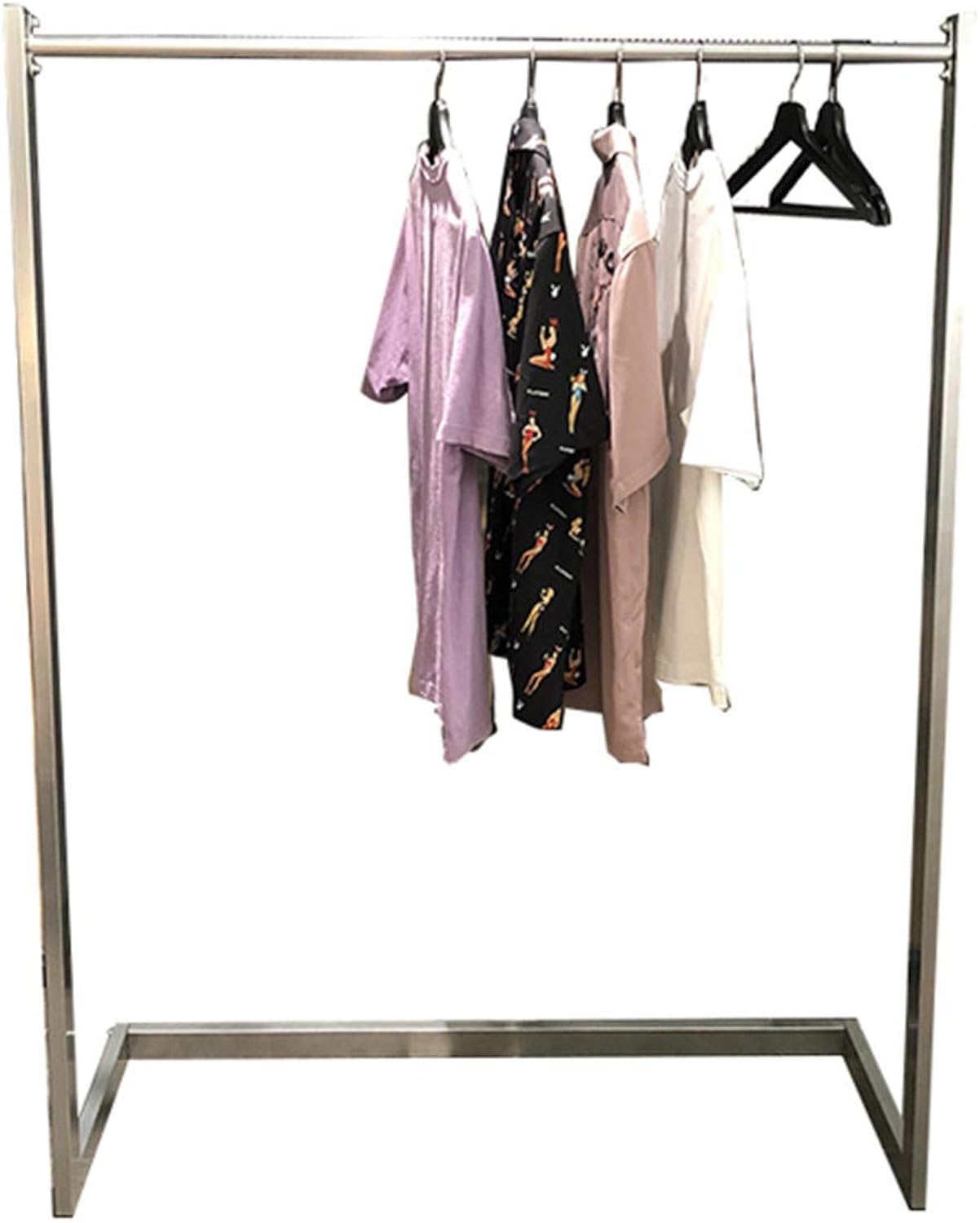 Office Hangers Horizontal Bar Heavy Clothing Rack Stainless Steel