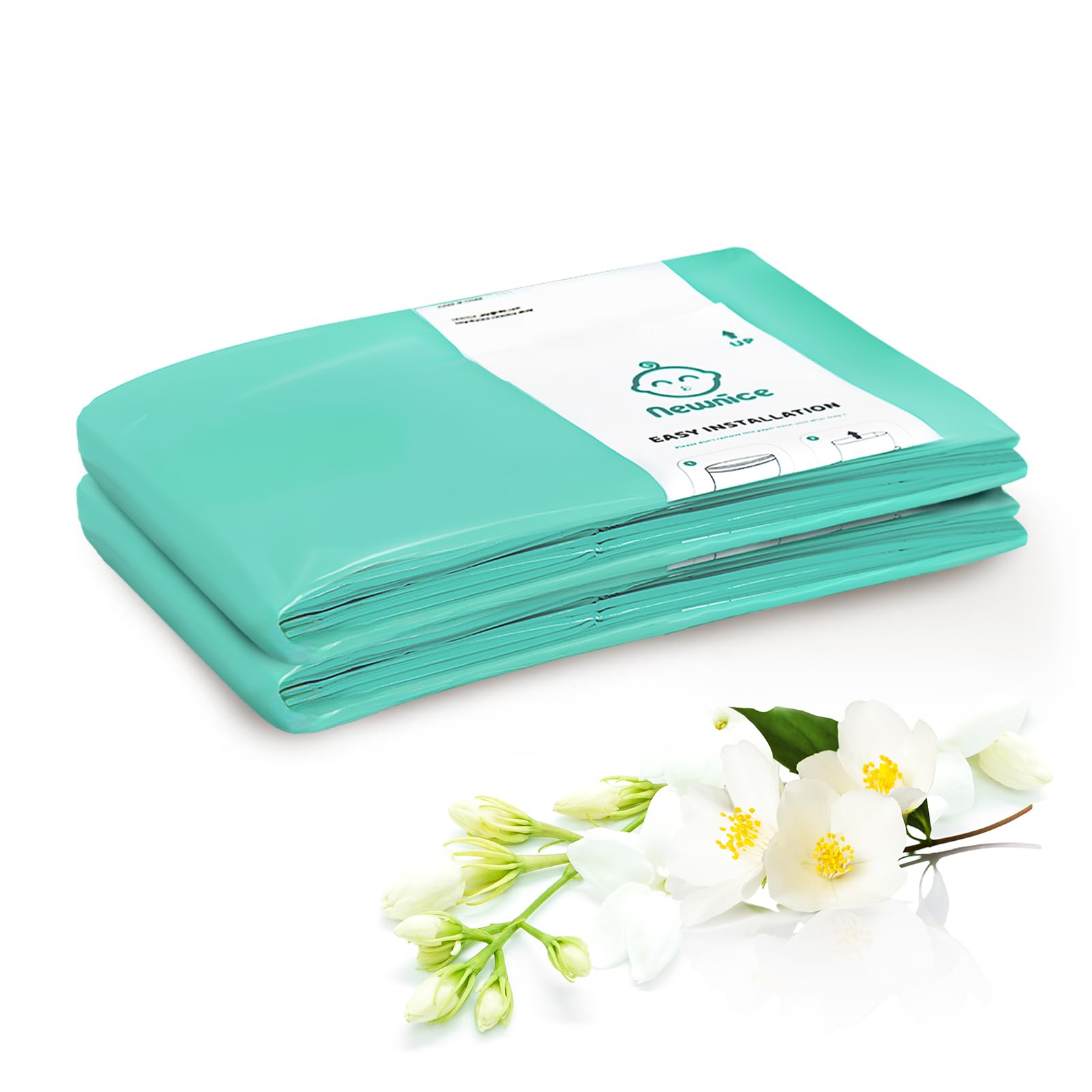 Photo 1 of [2 Pack] Newnice Diaper Pail Refill Bags for Dekor Plus Diaper Pail, 30% Extral Thicker Diaper Genie Refills, Continuous Liners for Baby & Adult Diapers, Nursery Trash Solution