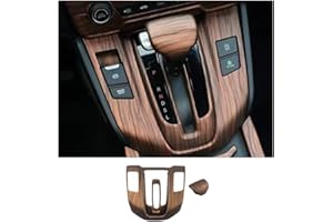 TKREENO Car Gear Shift Box Panel Cover Inner Frame Gear Shift Knob Cover Auto Interior Decoration Accessories for Honda CRV CR-V 2017 2018 2019 2020 2021 2022 (Peach Wood Grain)
