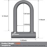 Sportneer 17mm Heavy Duty D Lock with 5Ft Cable & Mounting Bracket view 3