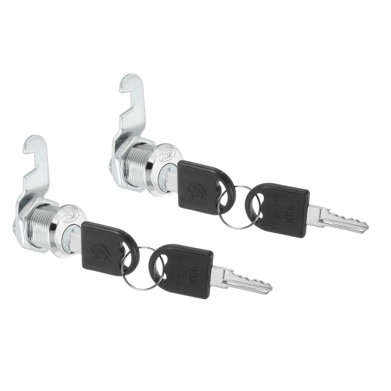 PATIKIL Drawer Locks with Keys 2 Pcs 13/16"(20mm) Cabinet Cam Locks Zinc Alloy Tool Box Lock Replacement Keyed Alike for Cupboard Household Mailbox RV Door Lock, Silver