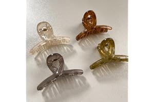 4 Pcs Multicolored Big Hair Claw Clips Hair Accessories for Women with Long, Thick Hairs,Fashion Party Wedding Women's Hairs 