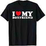 Amazon.com: I Love My Boyfriend T-Shirt 