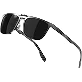 ATTCL Polarized Sunglasses Men Driving: Lightweight Metal Frame Fiber Temples UV400 Protection Stylish Hexagonal Sun glasses