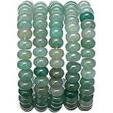 BEADIA Natural Green Aventurine Jade Stone Rondelle 5x8mm Loose Semi Gemstone Beads for Jewelry Making 38cm